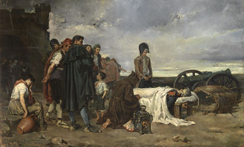 El cadàver d'Álvarez de Castro. Tomás Muñoz Lucena. 1887