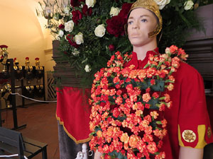 Temps de Flors 2018. Decoracions florals a l'església de Sant Lluc, el Castrum dels Manaies de Girona