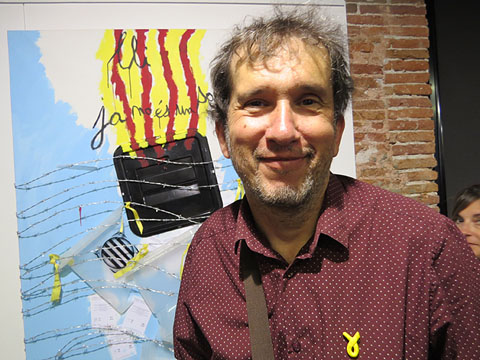 L'escriptor Joan-Lluís Lluís a l'exposició
