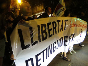 Manifestació per la llibertat dels nou CRD's detinguts a Sabadell i altres poblacions