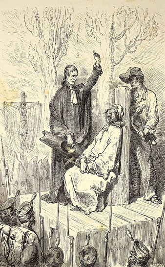 Exécution d'un assassin a Barcelone, de Gustave Doré, publicat a L'Espagne, 1874