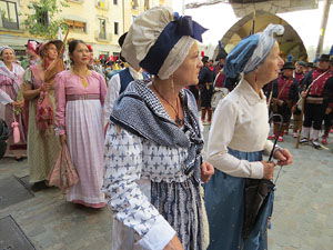 XII Festa Reviu els Setges Napoleònics de Girona. Lliurament de la bandera de la Croada Gironina