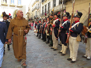 XII Festa Reviu els Setges Napoleònics de Girona. Lliurament de la bandera de la Croada Gironina