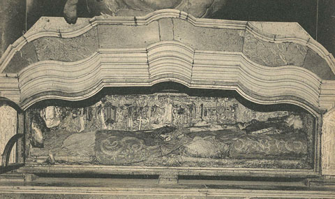 Cos de Sant Narcís, a la capella homònima, a la basílica de Sant Feliu. 1906-1918