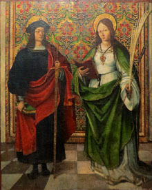 Sant Iscle i Santa Victòria. Francesc Espinosa, Pere Mates. 1527-1528. Pintura sobre fusta