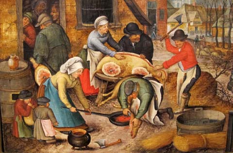 La matança del Porc. Pieter Brueghel el jove (1565-1638)