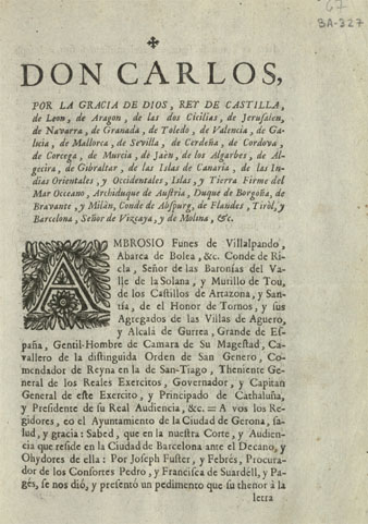 Lletres citatòries expedides per la Reial Audiència sobre conflicte entorn de molins i aprofitaments de la sèquia Monar. 1771