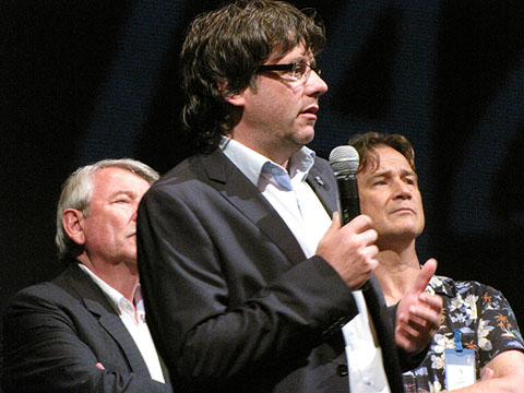 Presentació del festival: Xavier Soy, Carles Puigdemont i Martí Peraferrer