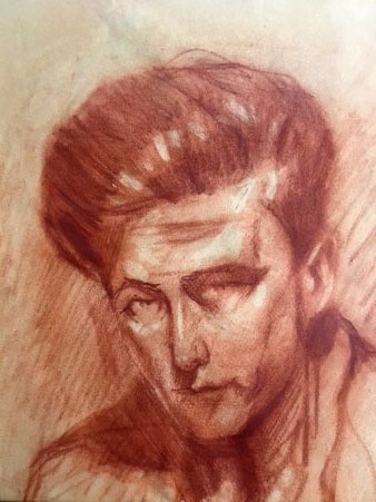 Retrat d'Eduard Fiol a la sanguina d'artista
desconegut