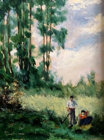 Paisatge, 1937. Oli sobre cartró, 20 x 25 cm