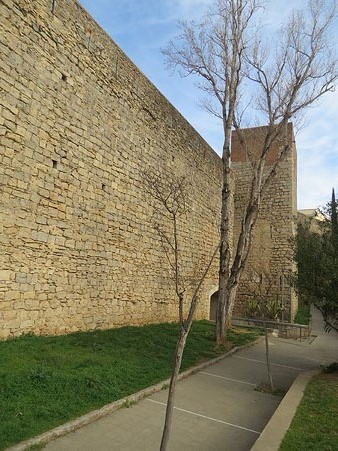 Tram de muralla amb la torre del Portal Nou