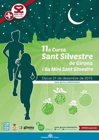 Cartell de la 11a. edició de la Cursa de Sant Silvestre de Girona 2015