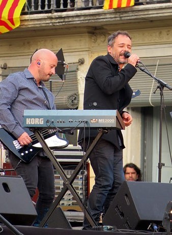 Joan Ramon Planell i Santi Balmes durant el concert