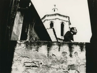 Carles Vivó durant el rodatge de Un laberinto, 1971