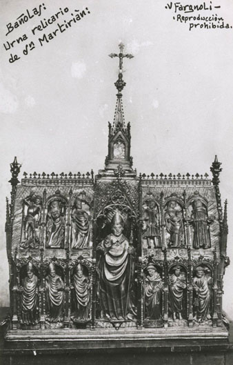 Arqueta de Sant Martirià dipositada en el Monestir de Sant Esteve de Banyoles. 1932-1936