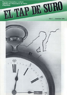 Portada del primer número de la revista 'El tap de suro'. 1985