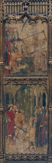 Retaule de sant Quirze i santa Julita. Procedeix de l'església de Sant Quirze d'Arbúcies. Ca. 1500. Detall
