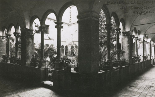Claustre del monestir de Sant Esteve. 1911-1936
