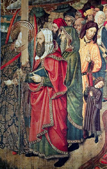 Jueus medievals. Detall del 'Retaule de Sant Bernardí i l'Àngel Custodi' O 'Retaule dels esparters'. 1462-1475