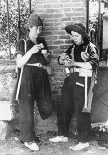 Milicianes al principi de la Guerra Civil