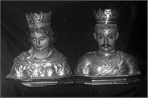 Busts reliquiaris dels sants Iscle i Victòria a Sant Salvador de Breda