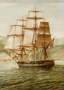 La fragata 'HMS Cambrian' de 40 canons