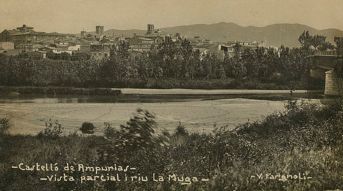 Vista parcial de Castelló amb la Muga. 1911-1936