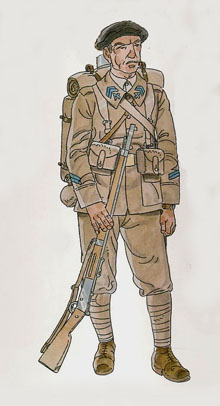 Chasseurs a la frontera (1939-1940). Soldat del 4t Batalló de Caçadors de Montlluís
