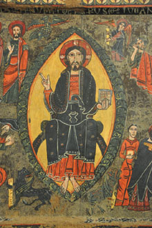 Detall del frontal de l'església de Sant Esteve de Llanars. Segle XII