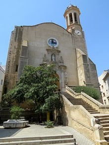 Façana de l'església de Sant Vicenç
