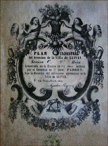 Portada del 'Plan Catastral del término de la Villa de Llivia'. 1849