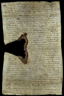 11 d'agost de 1324. Testament de Ramon Cantó, de Palafrugell, en el qual nomena com a marmessors el seu fill Bonanat Cantó, de Palafrugell, i Pere Saplana i Pere Torrent, de Torroella de Mont-ras