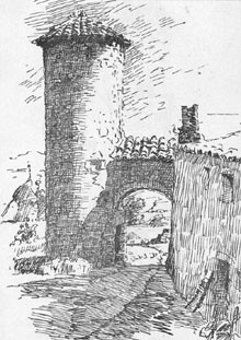 Dibuix de la torre d'Ermedàs. 1890-1936