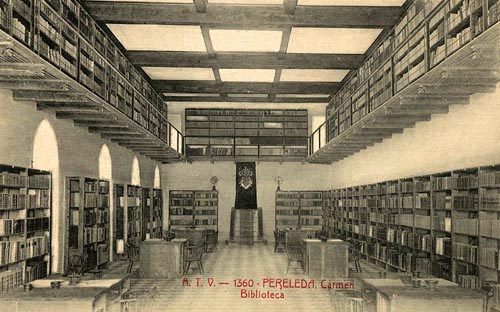 Castell Palau de Peralada. Biblioteca. 1920-1925