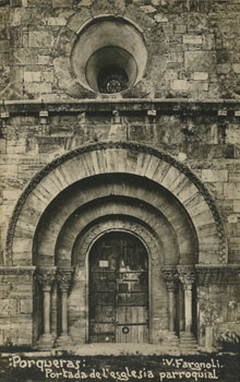 Façana de l'església de Santa Maria de Porqueres