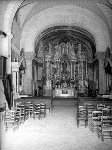 Altar major de l'església de Porqueres. 1920-1940