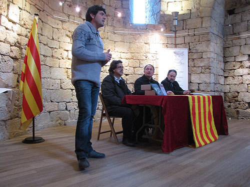 Presentació de l'acte, a càrrec de l'alcalde de Bellcaire d'Empordà David Font Saballs