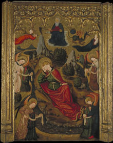 El somni de Sant Joan Evangelista. Compartiment d'un retaule dedicat al sant. 1450-1455