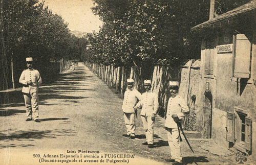 Duana espanyola i avinguda a Puigcerdà. 1900-1930