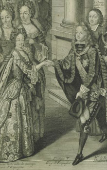 Recepció de Felip V a la princesa de Savoia, la seva esposa, a Figueres, el 2 de novembre de 1701