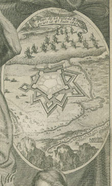 Plan de la Ville de Roses prise le 9e. Juin 1693