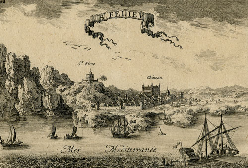 Vista de Sant Feliu de Guíxols. 1668