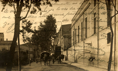 Vista de la carretera de Girona. 1908