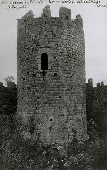 Torre central del castell de Farners. 1911-1936
