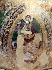 Pantocràtor. Absis. Pintures murals de Sant Tomàs de Fluvià