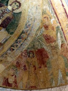 Sant Mateu, Sant Joan i Sant Gabriel. Absis. Pintures murals de Sant Tomàs de Fluvià