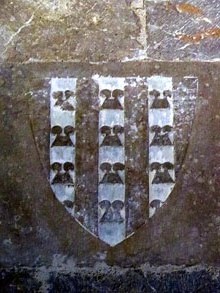 Escut dels Rocabertí a la capella funerària del Rocabertí, vescomtes de Perelada. Segles XIV-XV