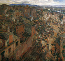 Dia de mercat a Torroella de Montgrí. Ca. 1918