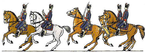 Artilleria Volant Espanyola, organitzada a Sarrià de Ter durant la Guerra Gran. Uniforme de 1794