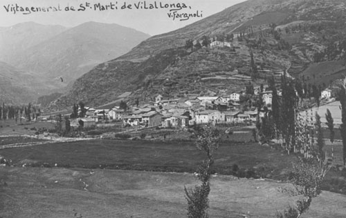 Vista general de Sant Martí de Vilallonga de Ter. 1918